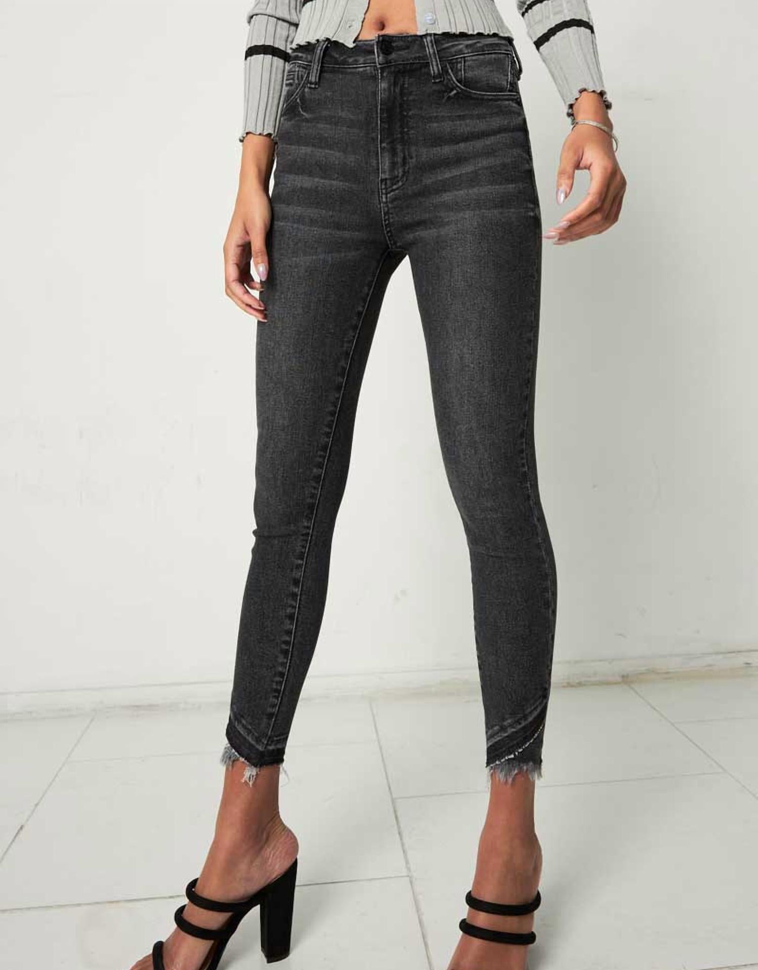 

Узкие джинсы Diane High Rise Ankle, темно-серого цвета KanCan