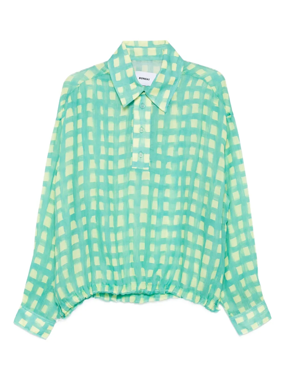 

Рубашка в клетку гингем с завязками Bonsai, синий