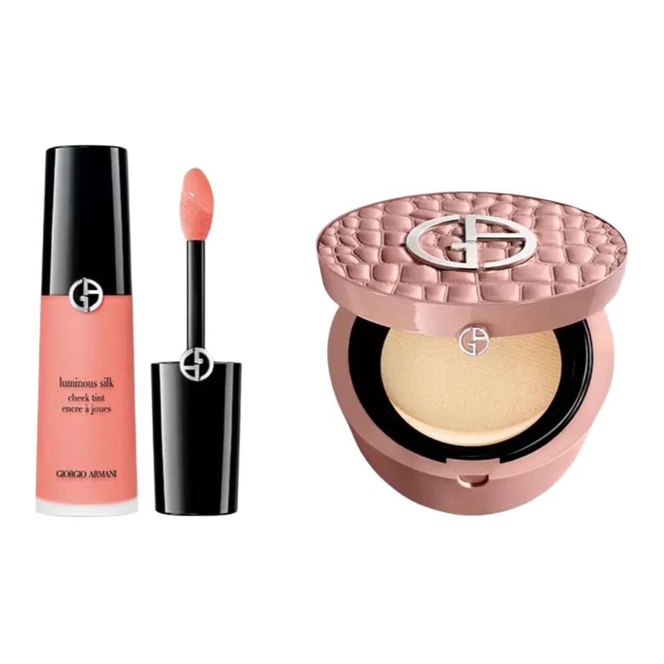 

GIORGIO ARMANI Набор для макияжа AMANI Nude Brown Crocodile Pattern Limited Air Cushion Blush Natural Complexion 12ml+15g