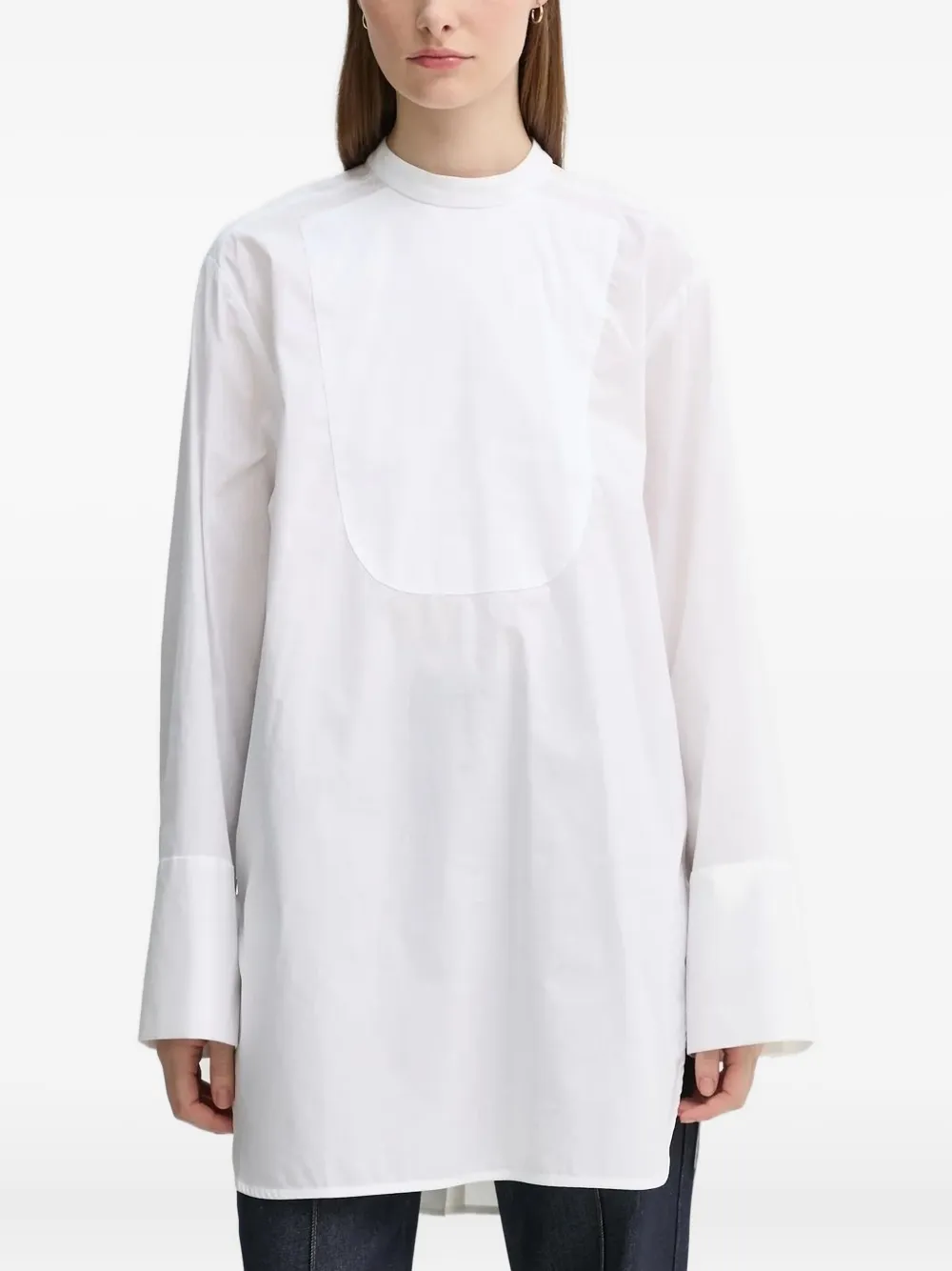 

Рубашка с круглым вырезом и застежкой на пуговицы Day Birger Et Mikkelsen, белый