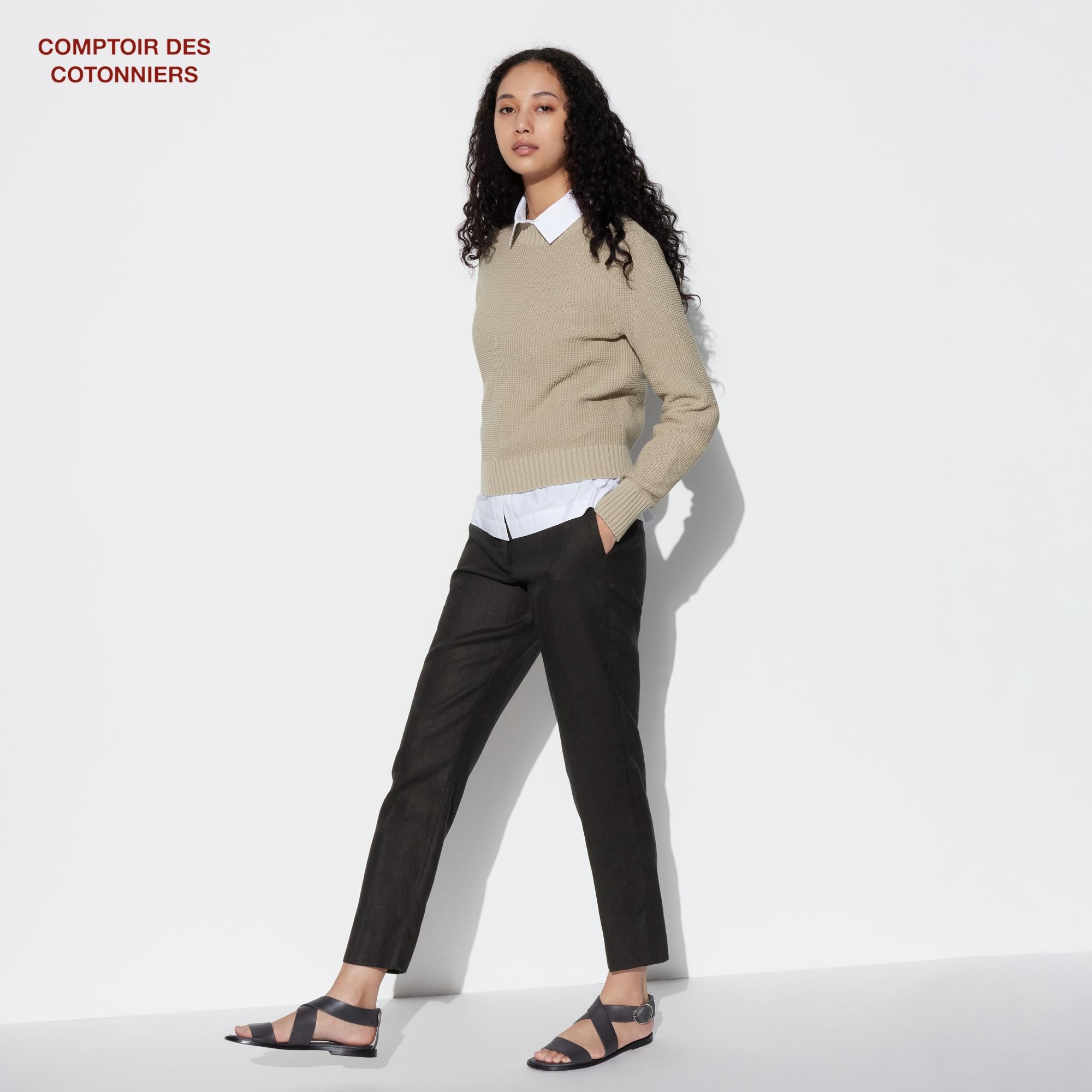 

Брюки UNIQLO Comptoir de Cotonnier льняные, черный