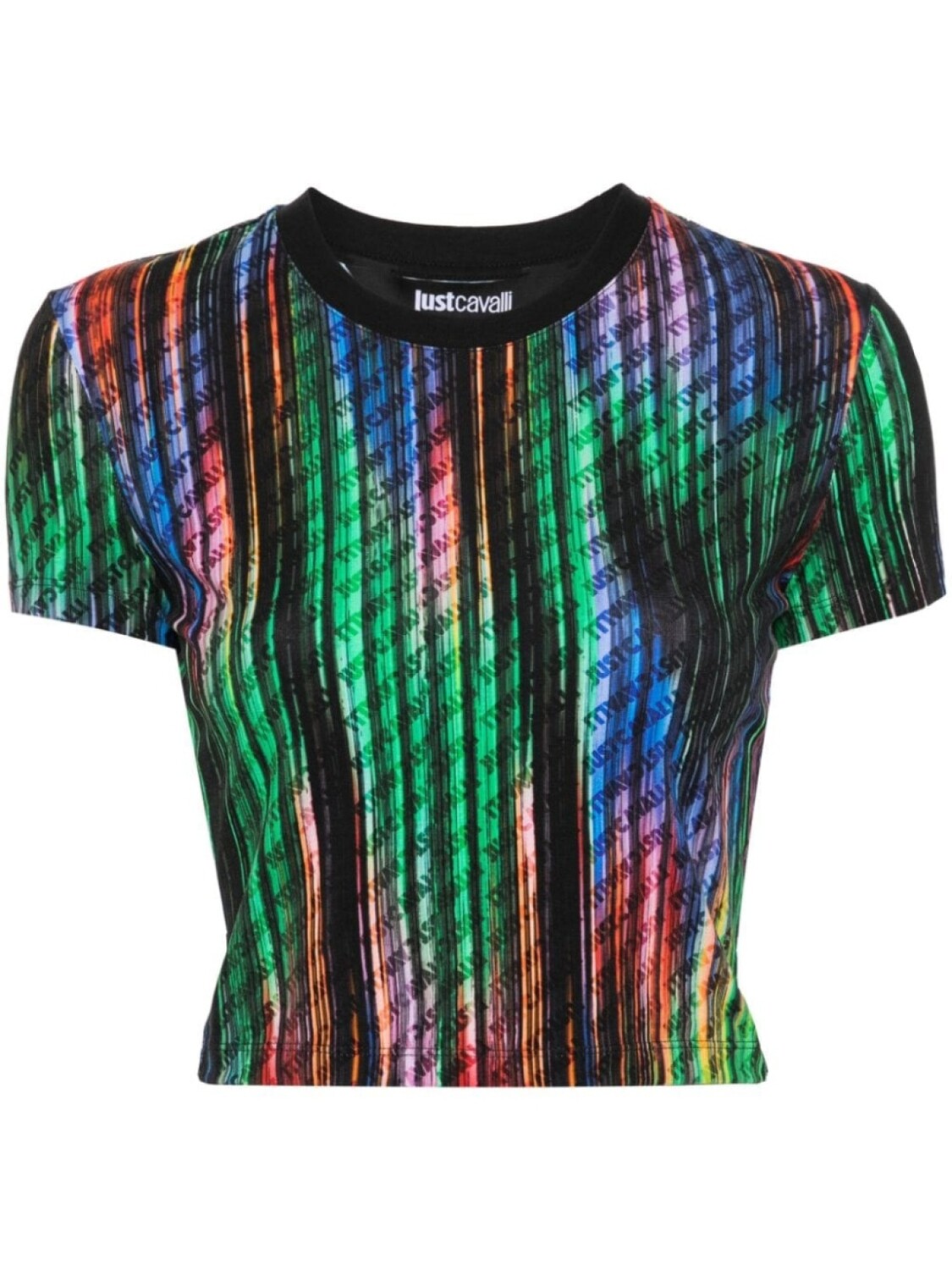 

Just Cavalli укороченный топ с логотипом, черный