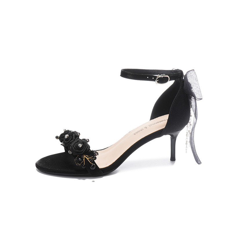QITUMAUL Женские сандалии на одной застежке белые [высота каблука 6 см], цвет White[Heel Height 6cm] — фото 3