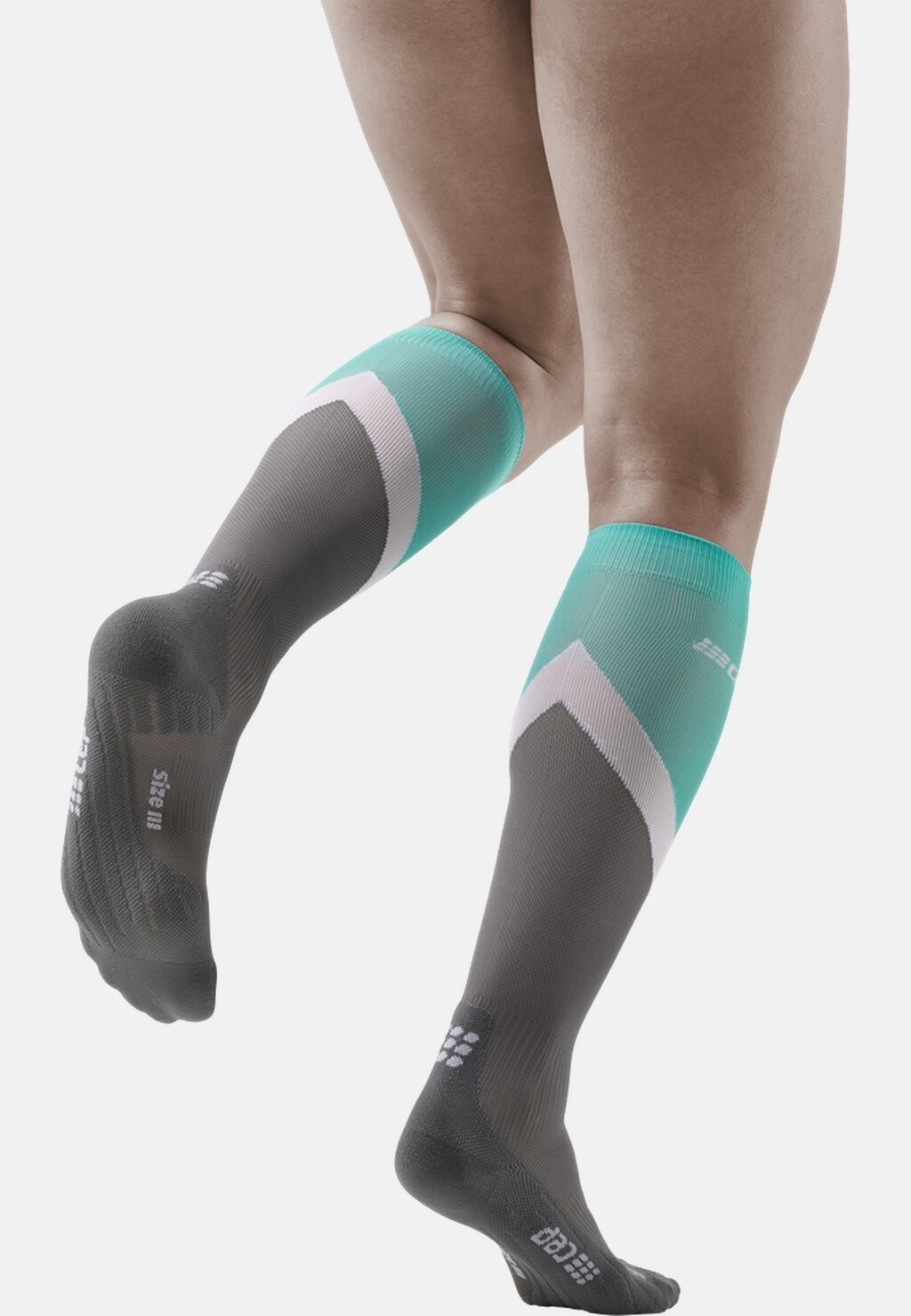 

Носки выше колена COMPRESSION CHEVRON MADE IN GERMANY CEP, серый