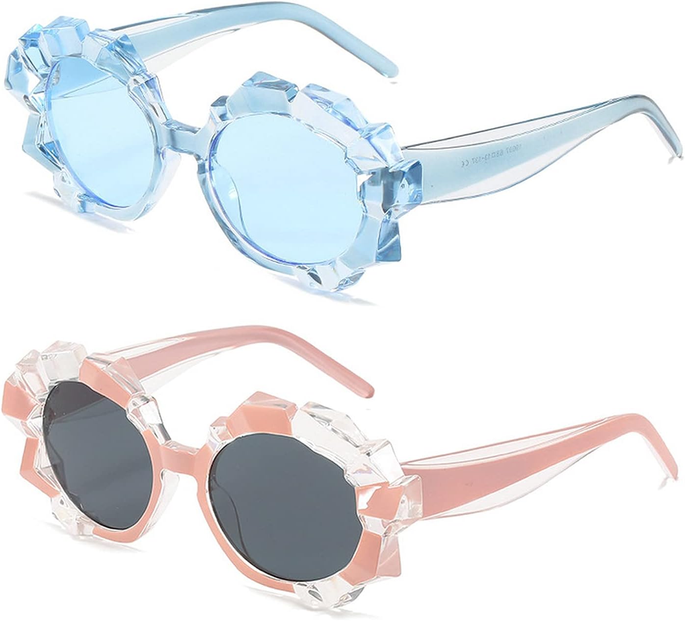 

COTIA Fashion Уникальные солнцезащитные очки неправильной формы круглой формы для женщин в винтажном стиле со стразами, защита от ультрафиолета UV400, модные солнцезащитные очки для мужчин, цветные солнцезащитные очки, Blue&pink