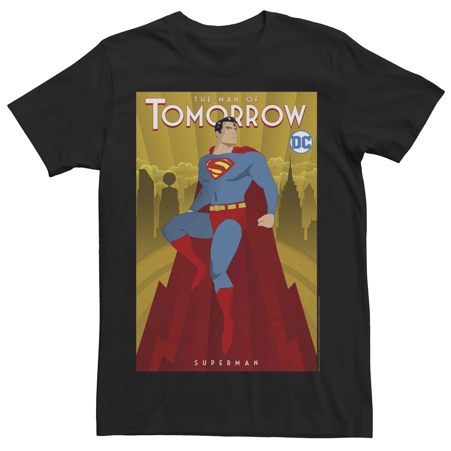 

Мужская футболка с графическим плакатом DC FanDome Superman The Man Of Tomorrow Licensed Character