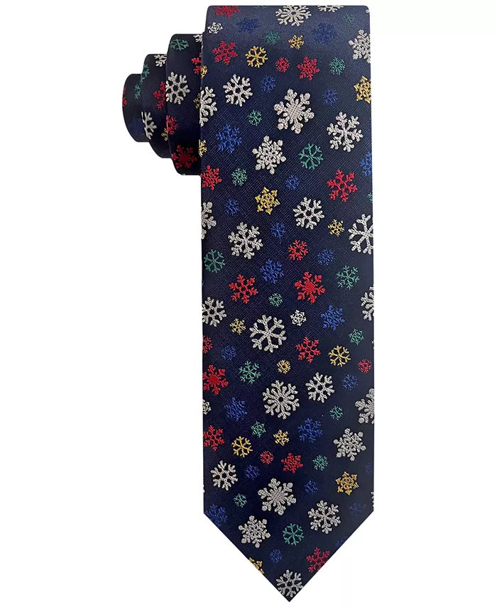 

Мужской галстук с узором в виде снежинок Hallmark Holiday Traditions, синий