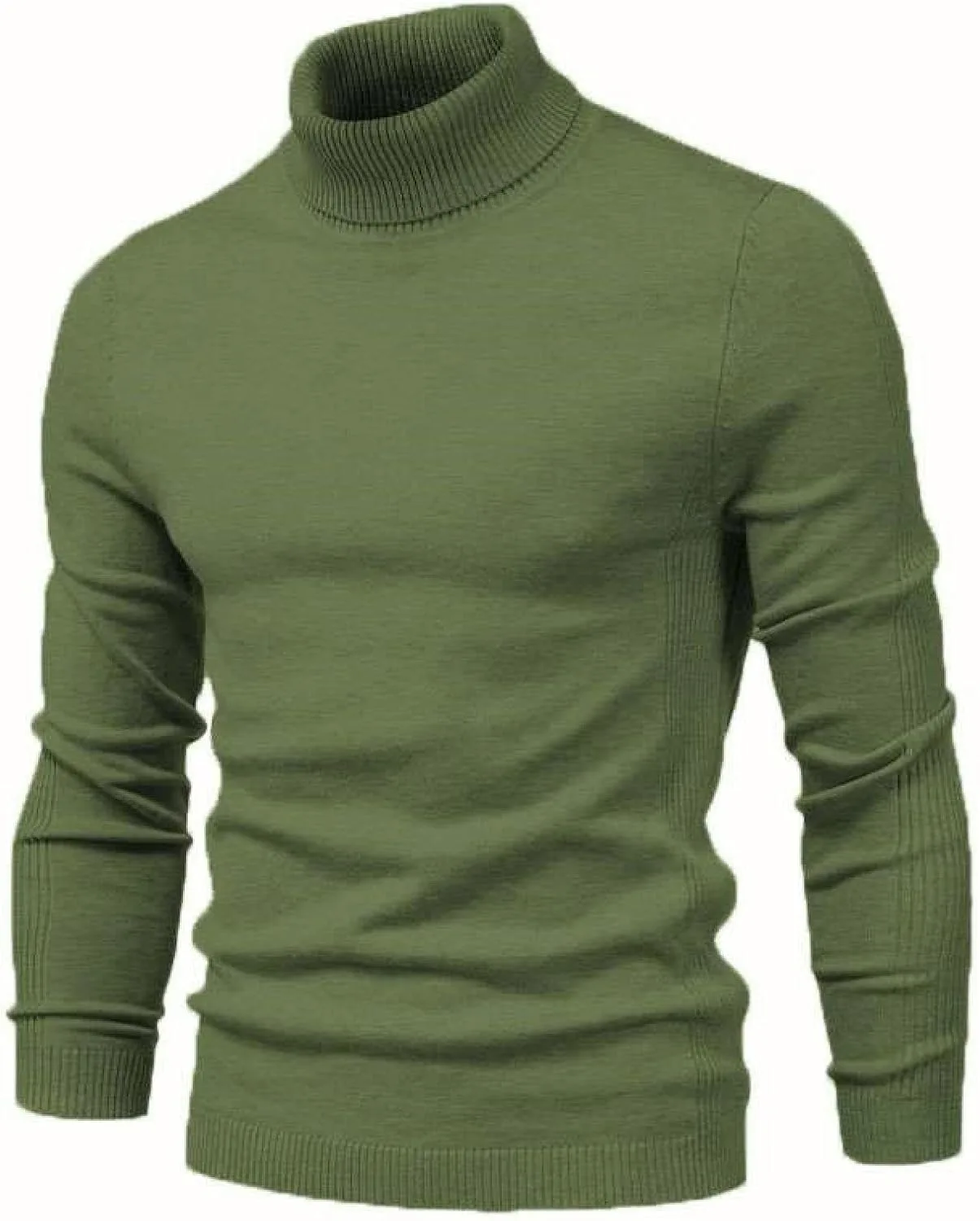 

Мужской свитер-пуловер с воротником-стойкой, утепленный, однотонный CBROOT