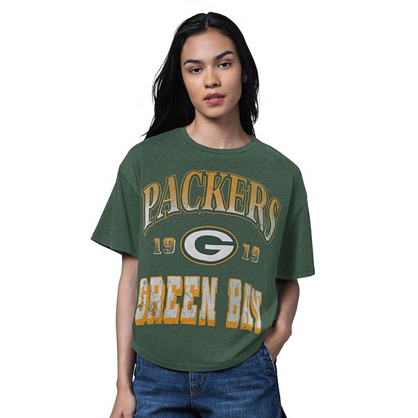 

Женская футболка oversize heather green green bay packers hall of fame Starter, Зеленый, Женская футболка oversize heather green green bay packers hall of fame Starter
