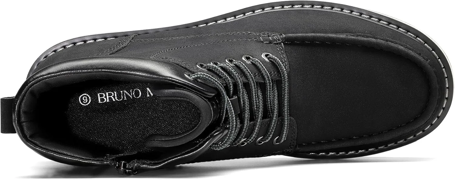 

Мужские ботинки Bruno Marc с открытым носком, мода, комфорт, повседневные ботинки на танкетке, черный