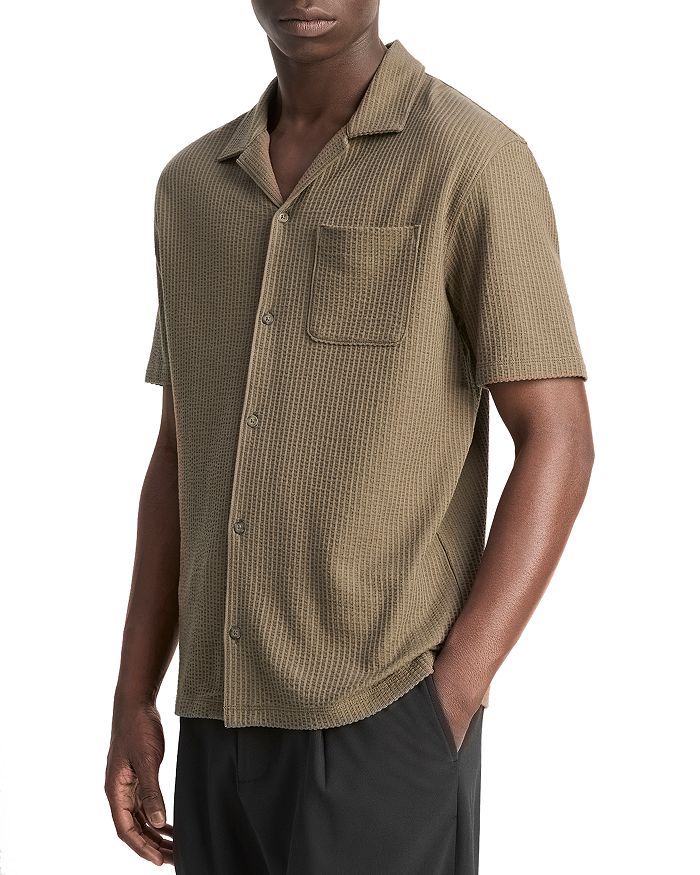 

Кубинская рубашка Regular Fit из пике Vince, зеленый