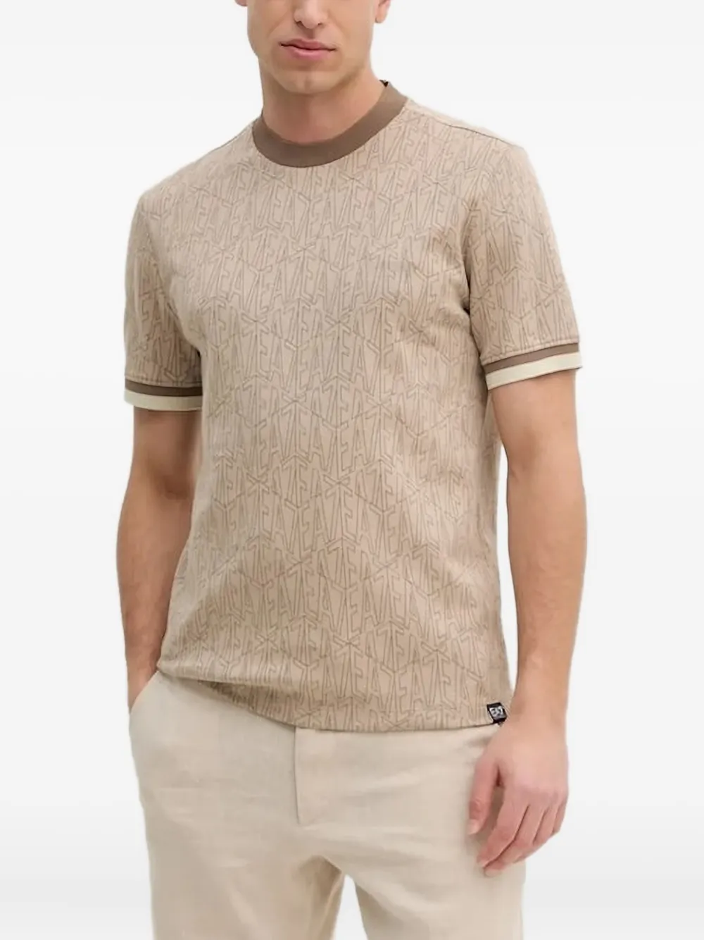 

Футболка с логотипом Ea7 Emporio Armani, нейтральный