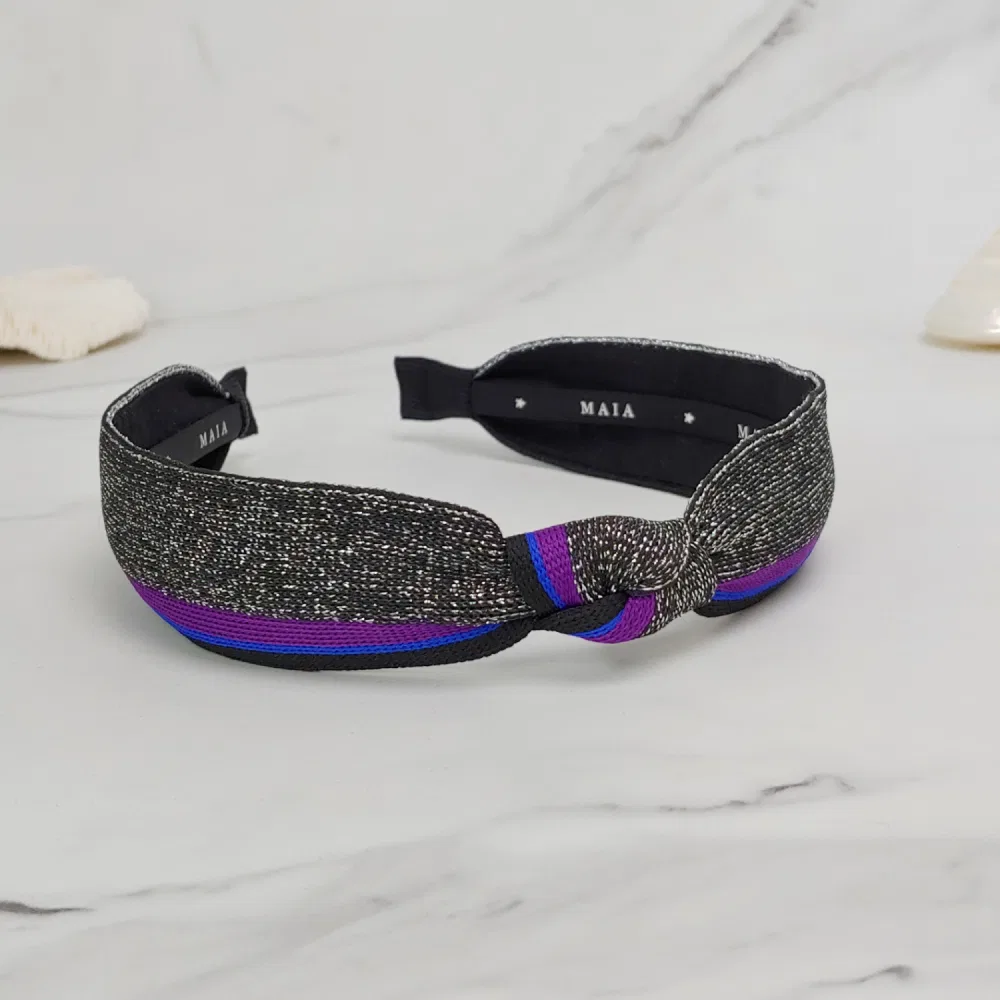 Повязка на голову Shining Striping Headband - темно-синяя