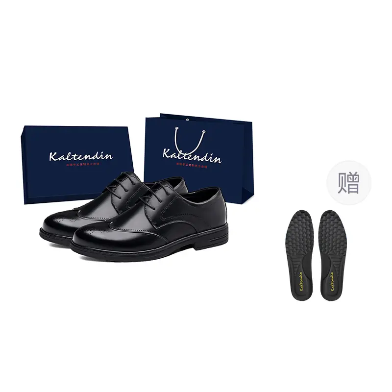 

Kaltendin Мужские классические туфли черные низкие с коробкой, цвет Black[Box Included]