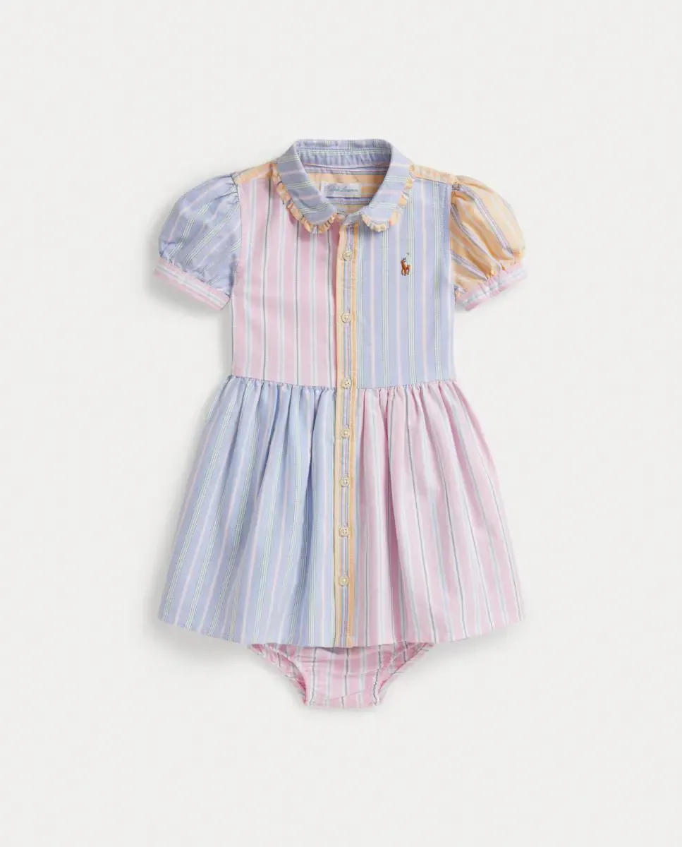 Платье для девочки младенца из пике с узором Оксфорд Polo Ralph Lauren, мультиколор