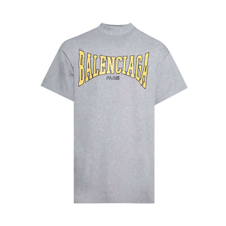 

Футболка Balenciaga Oversized T-Shirt 'Heather Grey/Yellow', желтый