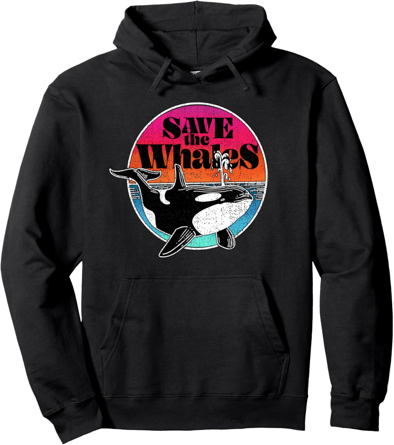 

Худи унисекс, сохраним кита, Кит, Кит, Кит, Подарок с изображением кита Save The Gifts Of Whales, Gray Whales, Killer Whales And Humpback Whales, черный