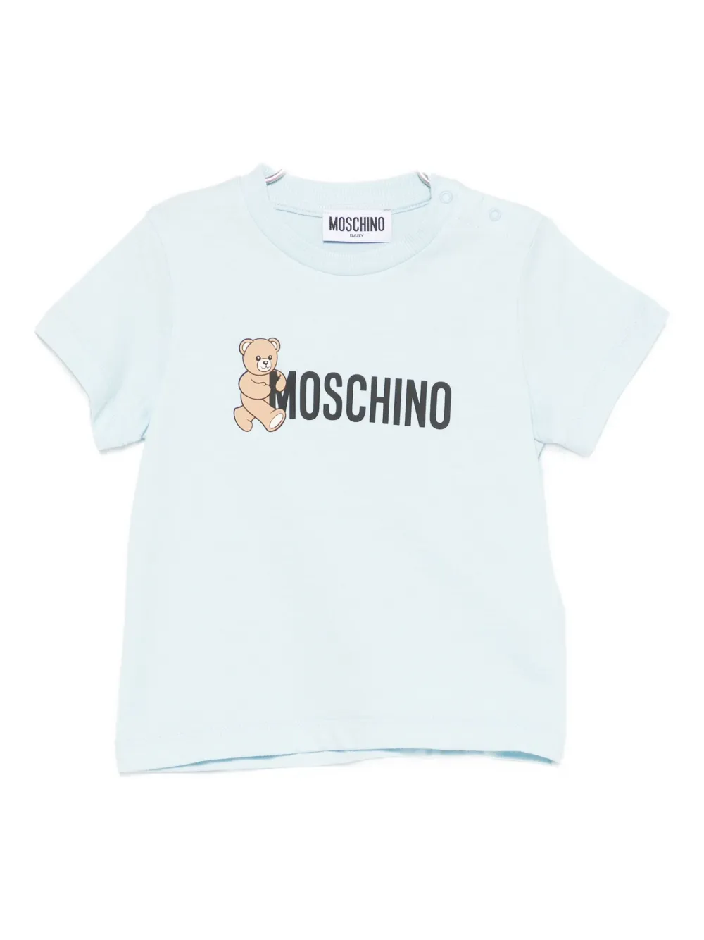 

Футболка из хлопка с принтом Тедди Moschino Kids, синий