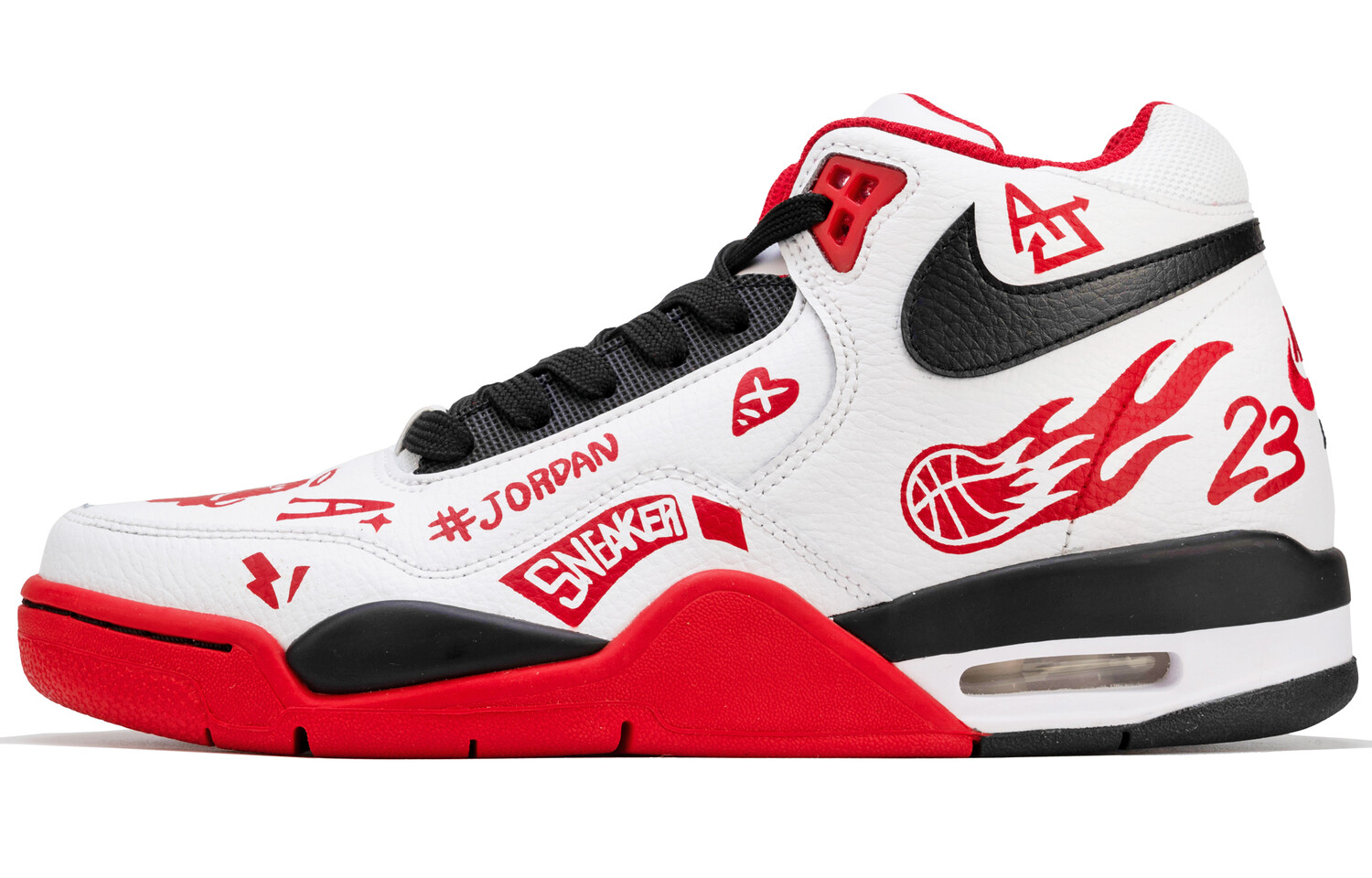 

Кроссовки Nike Flight Legacy Vintage Basketball Shoes Men Low-top Red, красный