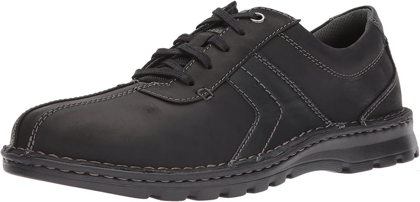 Мужские туфли-дерби Clarks Tilden Plain, 2-Black Leather — фото 2