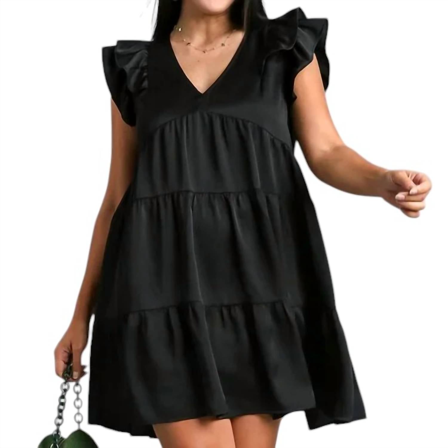 

Платье Buckaroo Baby Doll многоярусное черного цвета Style USA