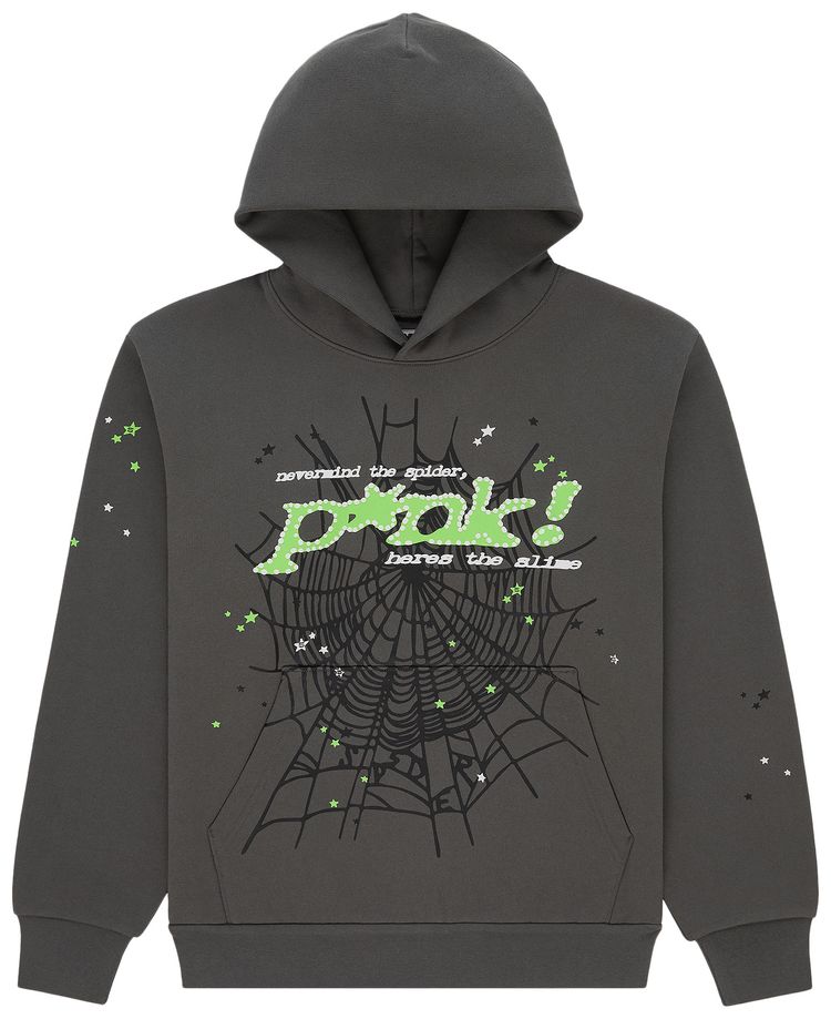 

Худи Sp5der Sp5 Punk Pullover Hoodie, серый