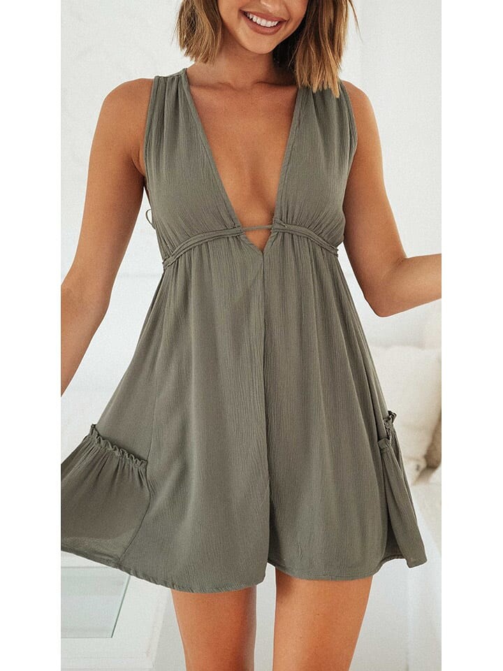 

Короткое платье Milan Kiss, хаки