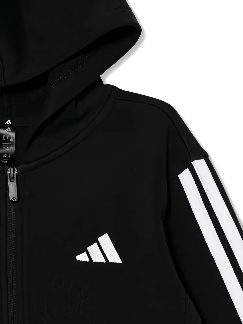 Спортивный костюм с капюшоном в полоску Adidas Kids, черный — фото 3