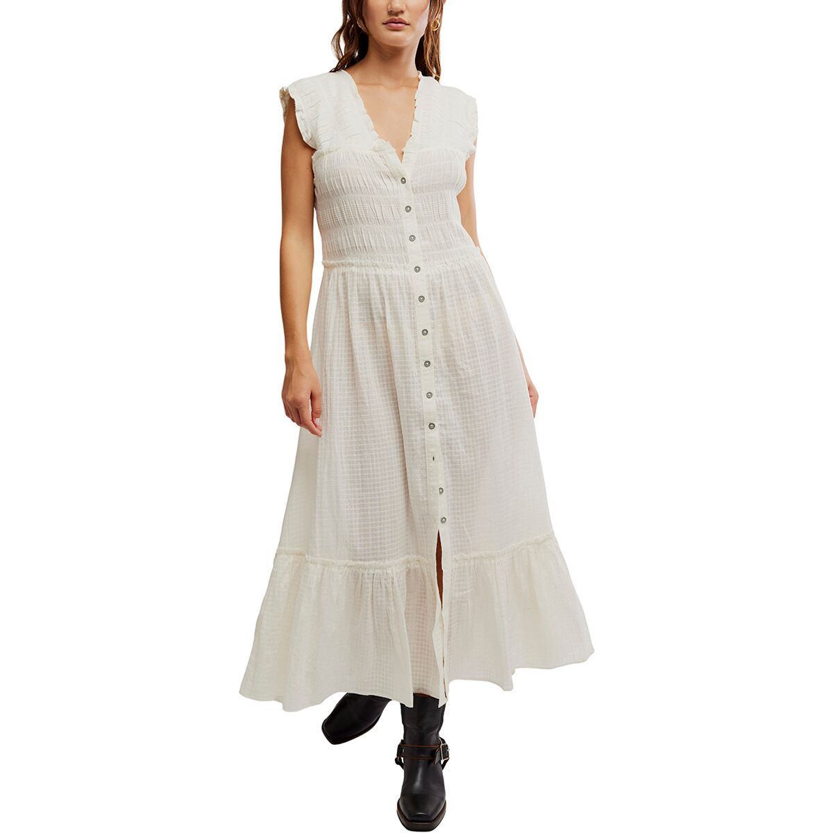 

Платье миди Desert Dazed Free People, белый
