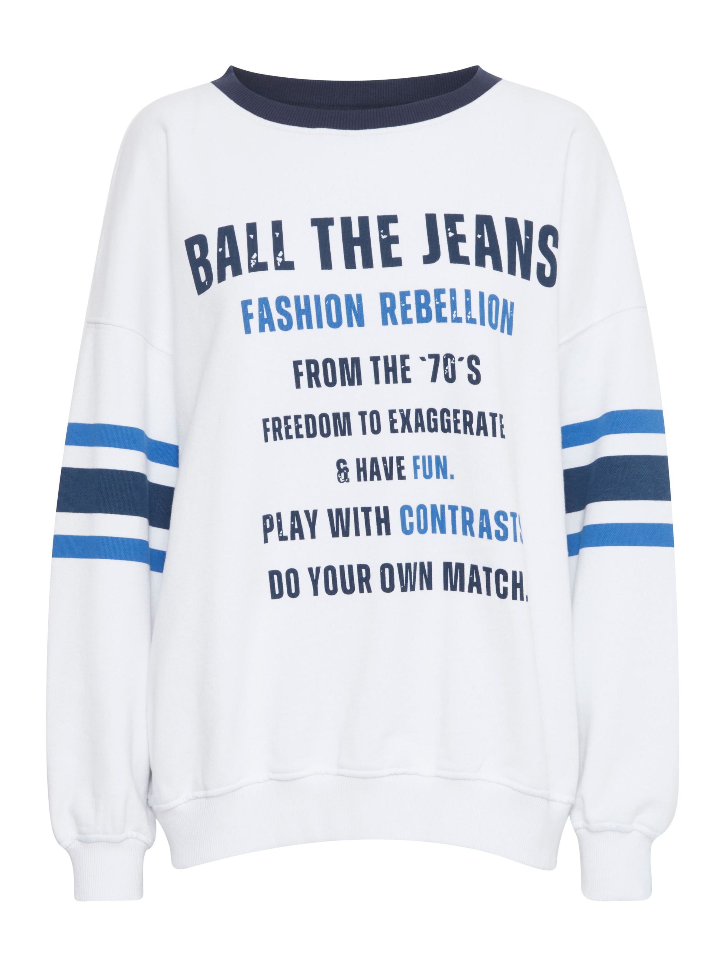 

Ball Свитшот 'Rebellion' в белом цвете