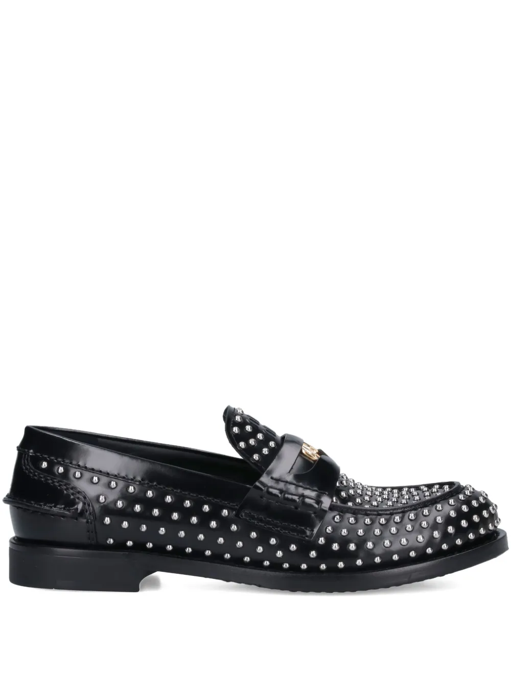 Лоферы с заклепками MIU MIU, черный