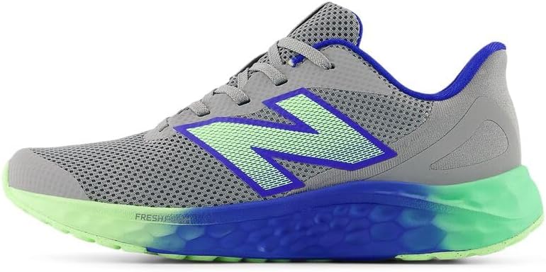 Кроссовки New Balance Unisex-Child Fresh Foam Arishi V4 с шнуровкой, синий/серый — фото 2