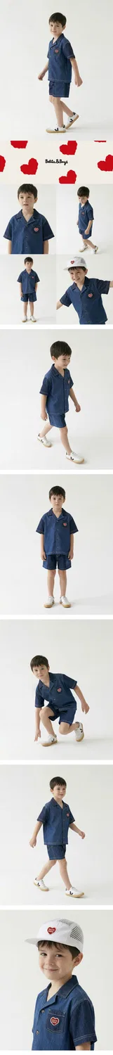 Детские джинсовые шорты Color Block тёмно-синие от Belita&Boys — фото 2