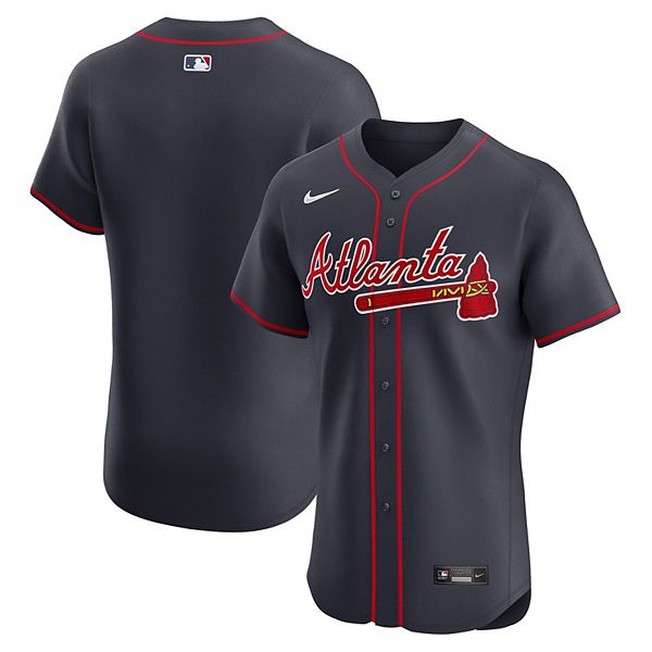 

Мужская футболка Atlanta Braves Alternate Elite цвета navy Nike
