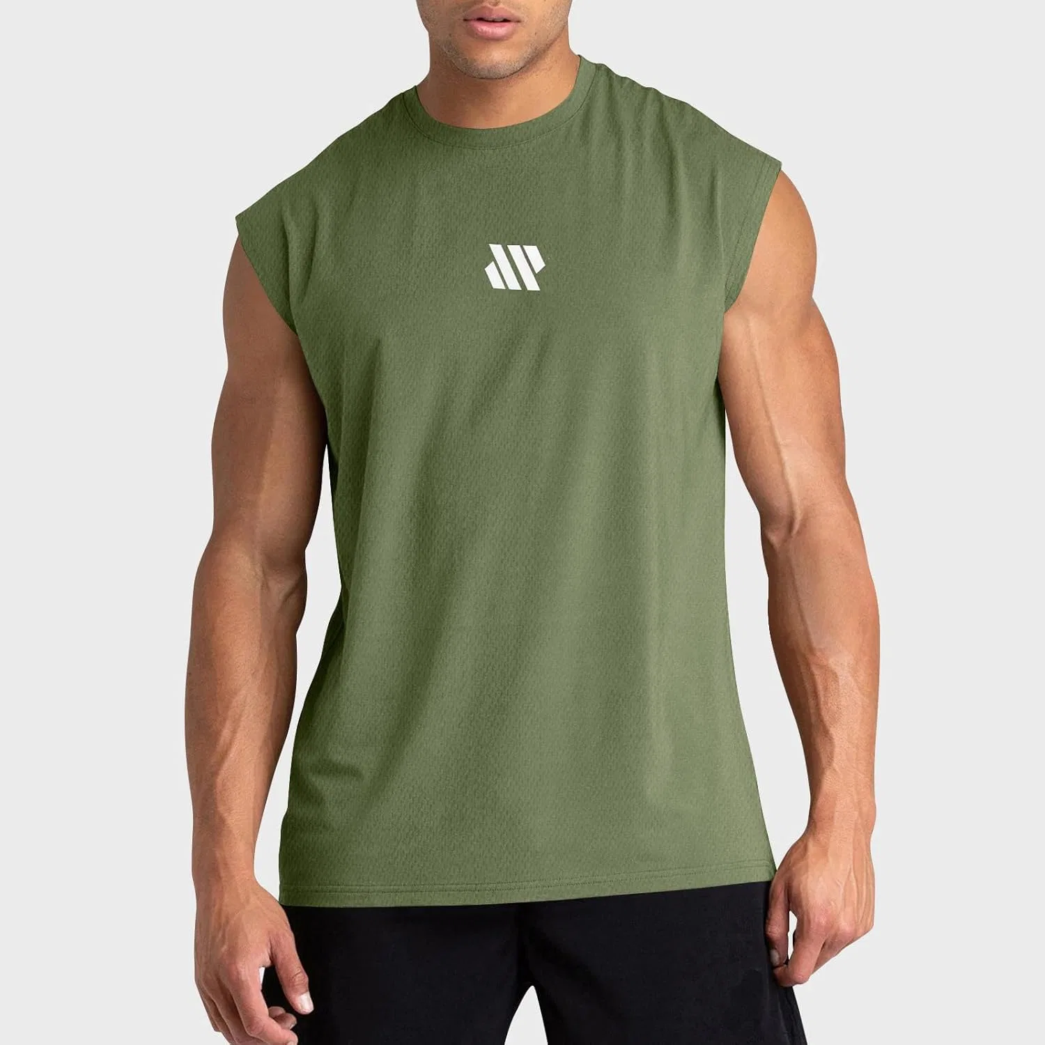 Мужской топ-борцовка с быстросохнущей тканью, A01_army Green — фото 2