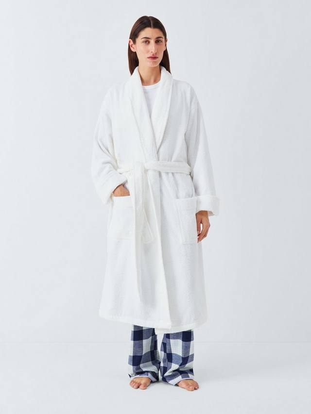 

Женский и мужской банный халат из египетского хлопка John Lewis, White