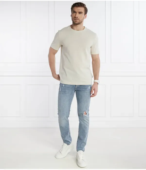 Футболка Тибурт 240 regular fit Boss, экрю — фото 2