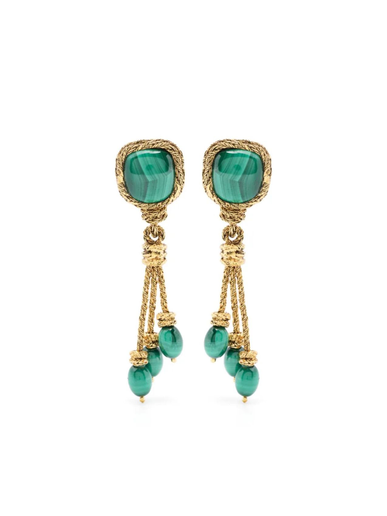 

СЕРЬГИ MIKI ИЗ МАЛАХИТА Aurelie Bidermann, золотой
