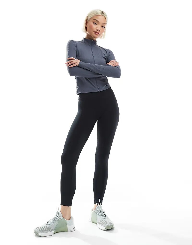 

Леггинсы Nike One Training Dri-Fit с высокой посадкой длиной 7/8 черного цвета Nike Training