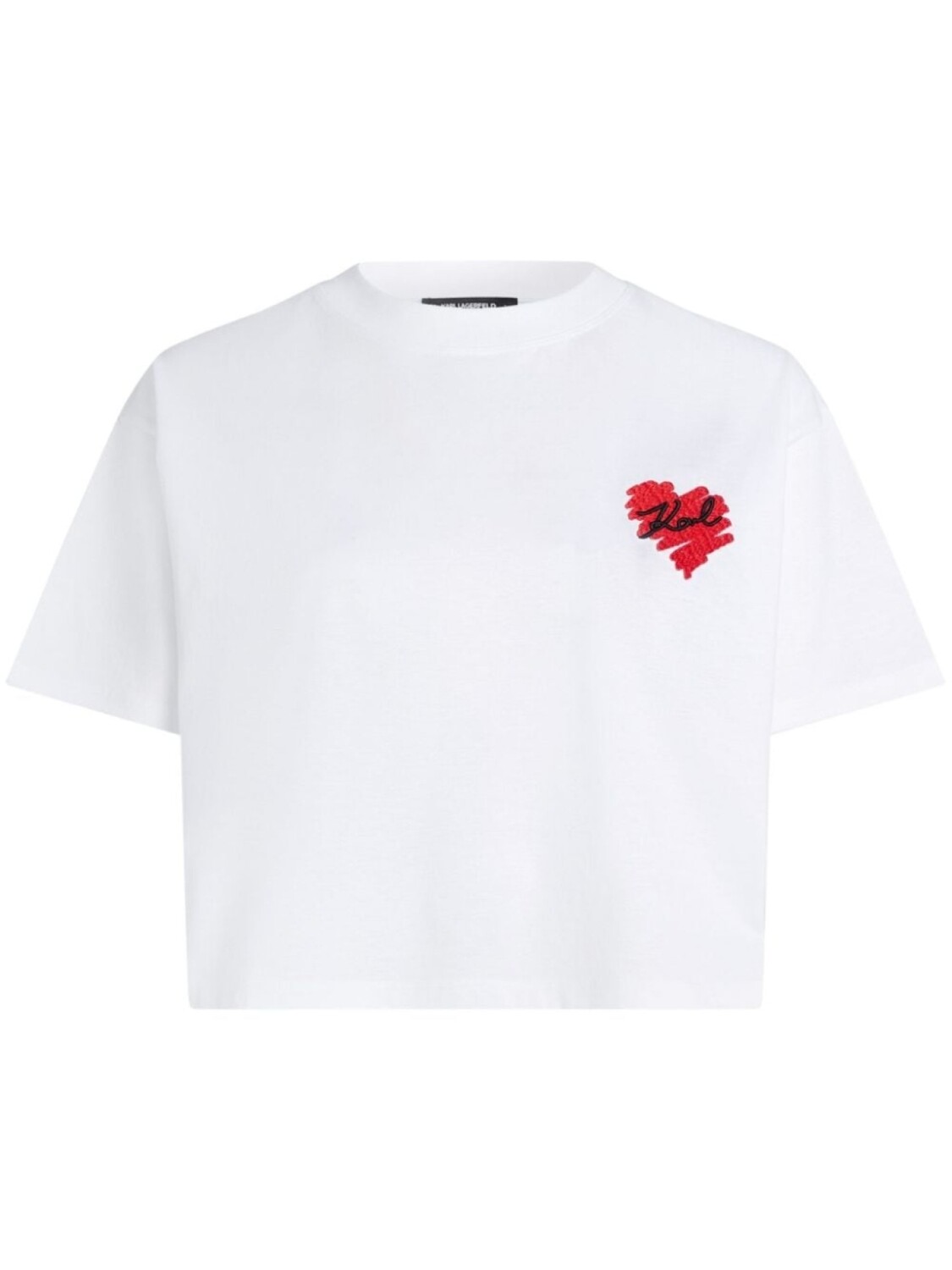 

Футболка из хлопка K/Heart Karl Lagerfeld, белый