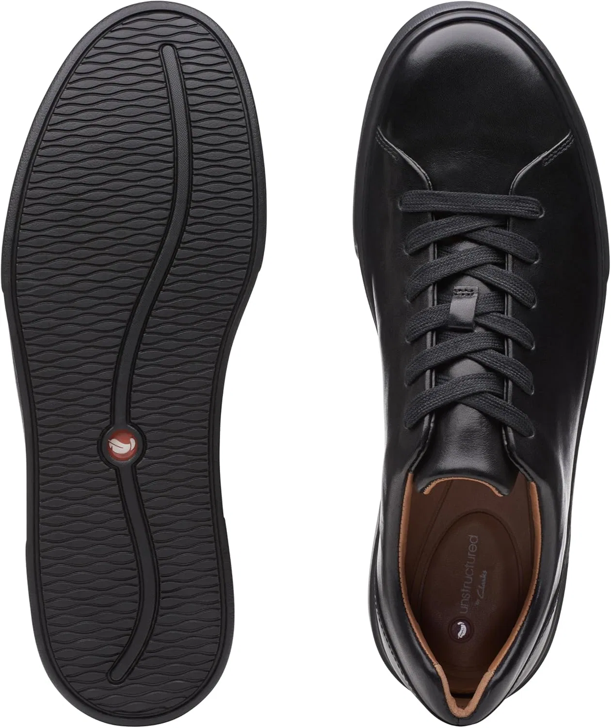 Мужские кружевные кроссовки Clarks Un Costa, Black (Black Leather) — фото 4