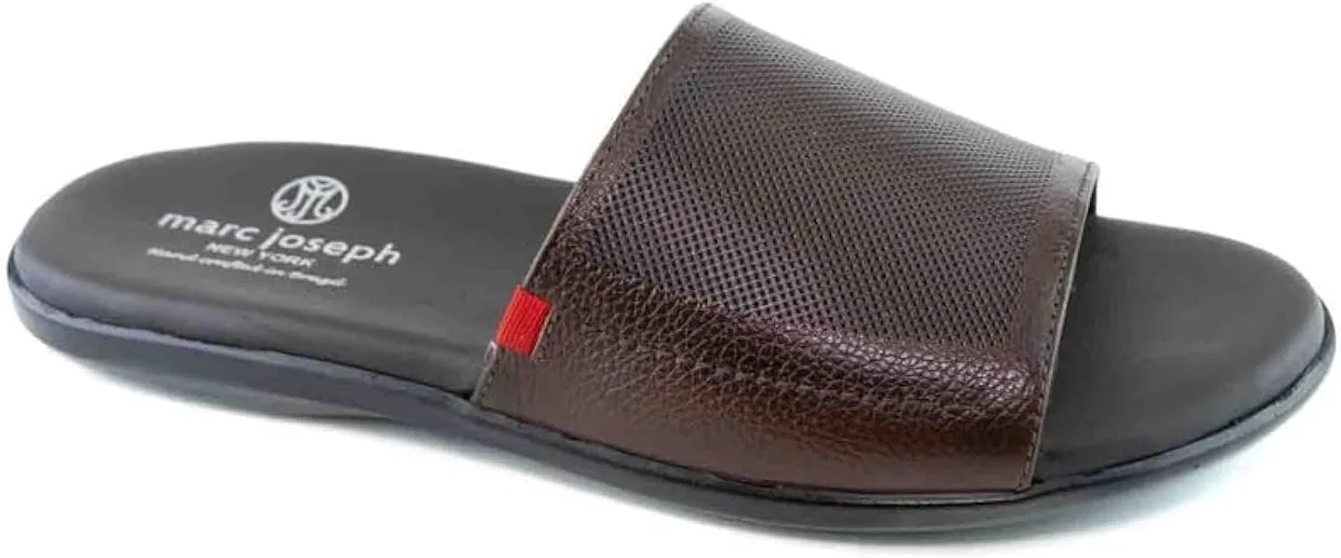 Сандалии мужские из натуральной кожи Marc Joseph New York, коричневый зернистый
