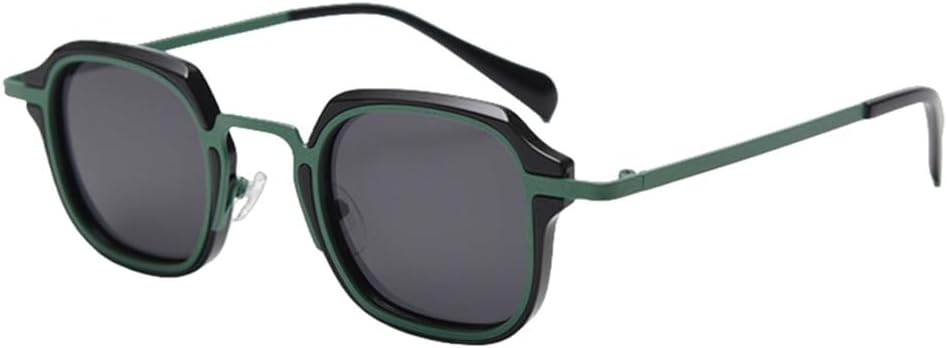 

Винтажные женские солнцезащитные очки с поляризацией, мужские ретро-очки для лета, мужские солнцезащитные очки для женщин в стиле панк, металлические, UV400 VFDHN, Green Black Frame