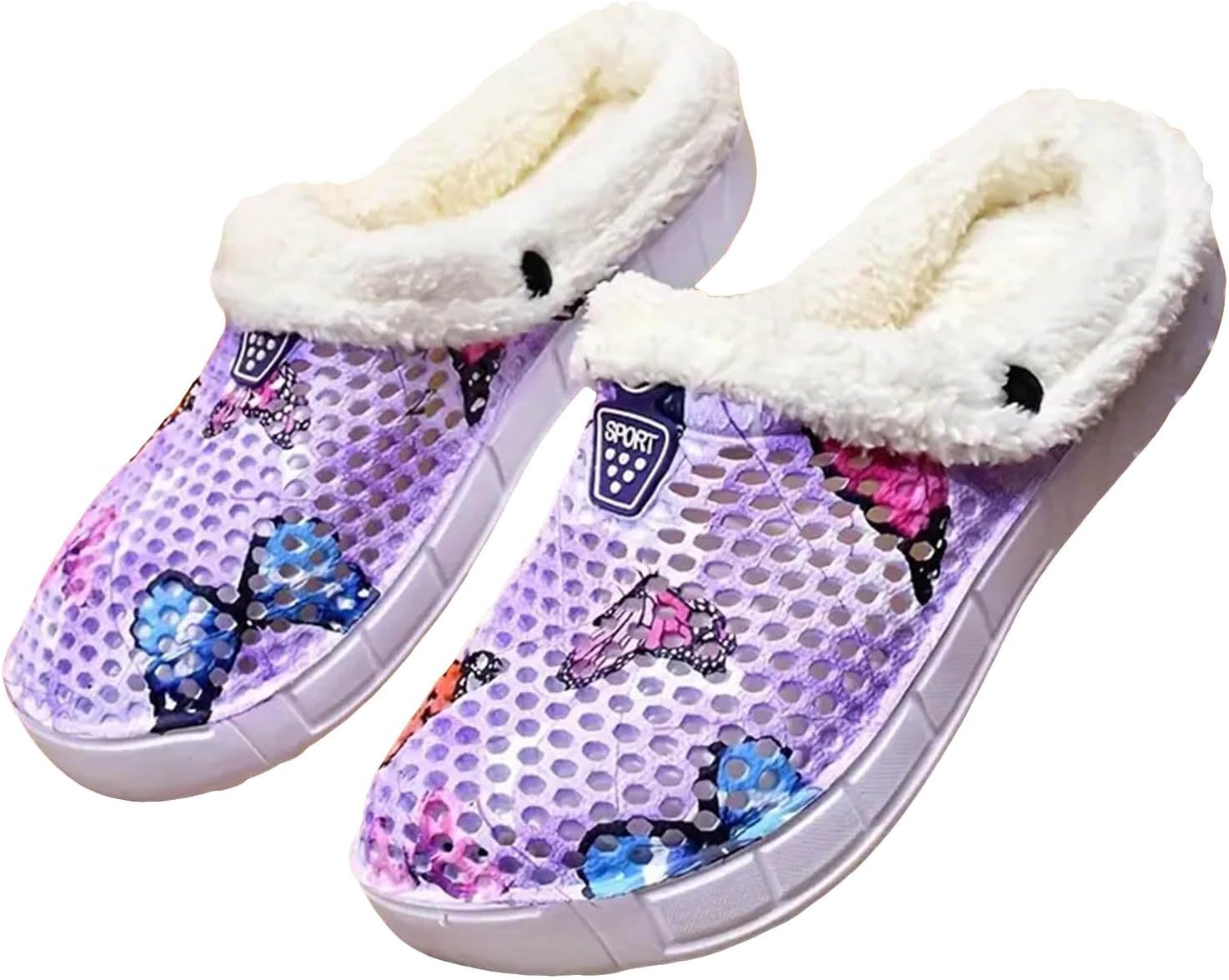 

Женские тапочки с поддержкой свода стопы, широкие кожаные мюли-клоги с искусственным мехом и хлопковой подкладкой, теплые мягкие плюшевые тапочки с эффектом памяти, домашние тапочки на липучке, зимние, для дома и улицы, туфли-лоферы Jyswoshoe, п...