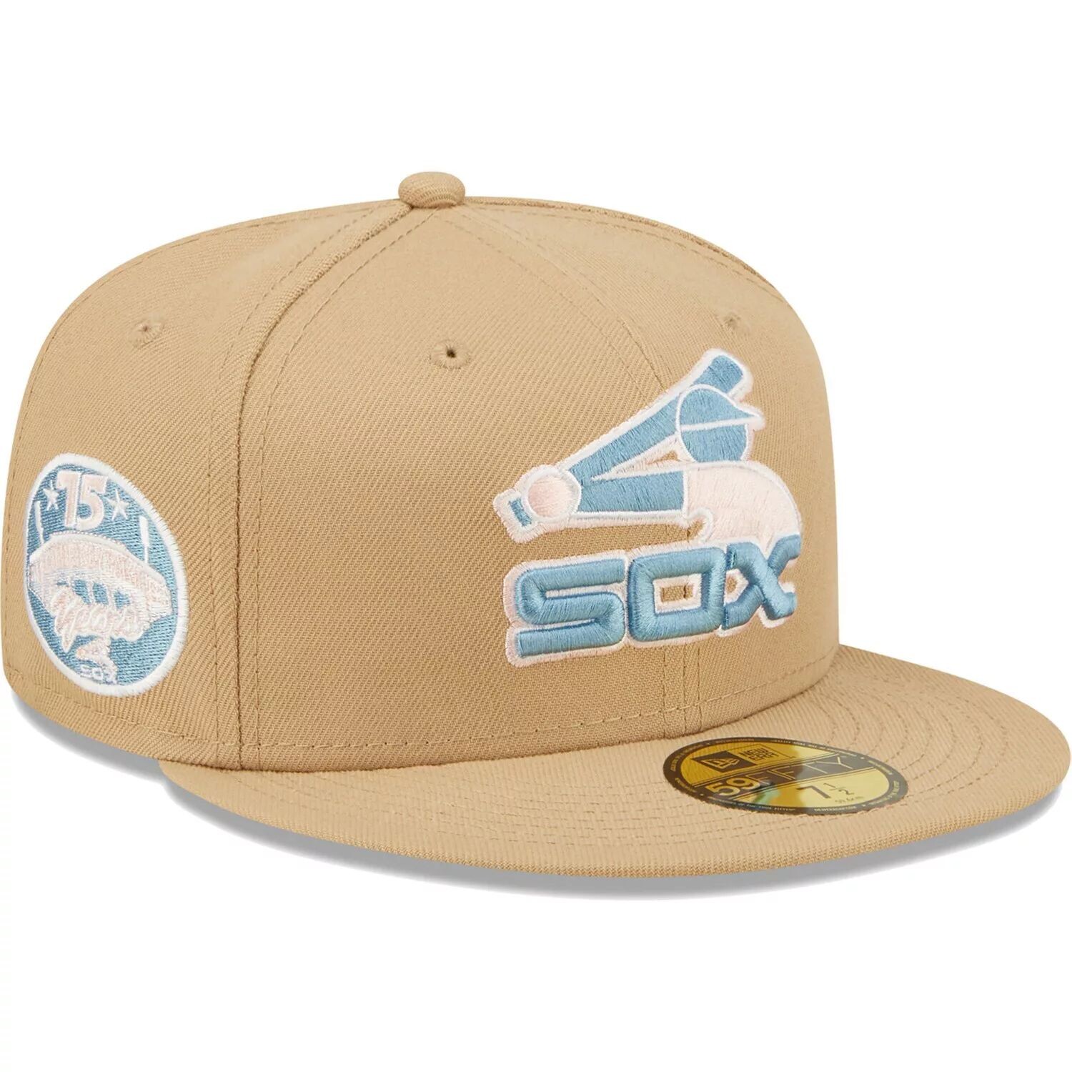 

Мужская кепка New Era Tan Chicago White Sox 75th Anniversary of Comiskey Park небесно-голубая шляпа-комбинезон 59FIFTY