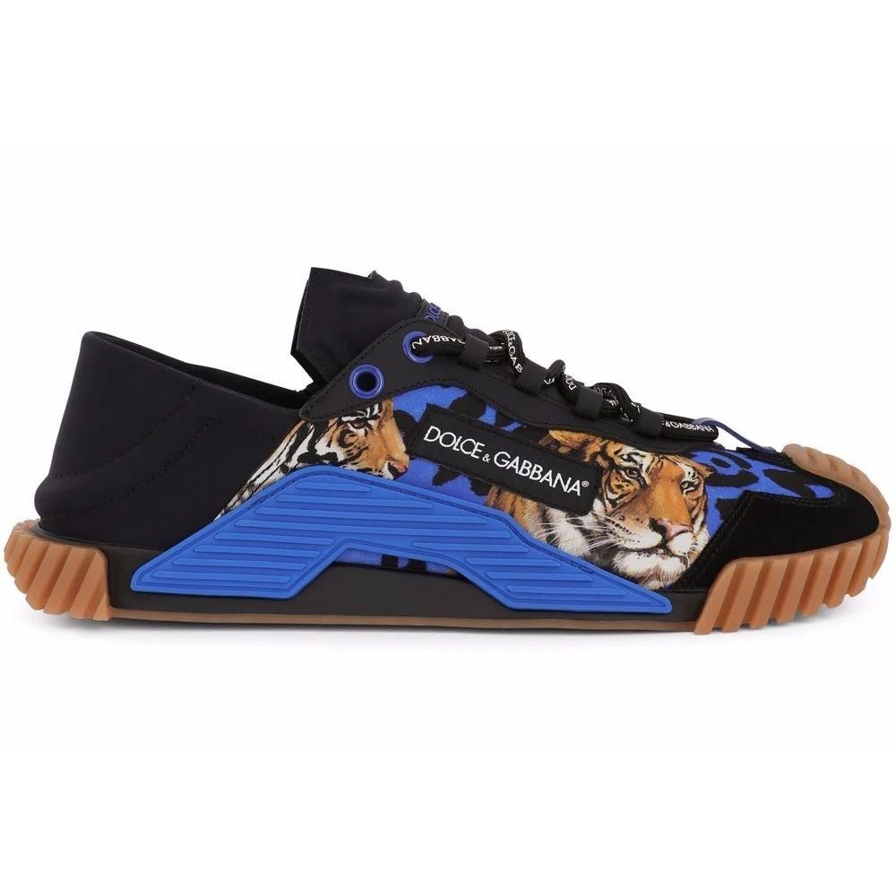 

Низкие модные кеды с тигровым принтом Dolce & Gabbana, черный
