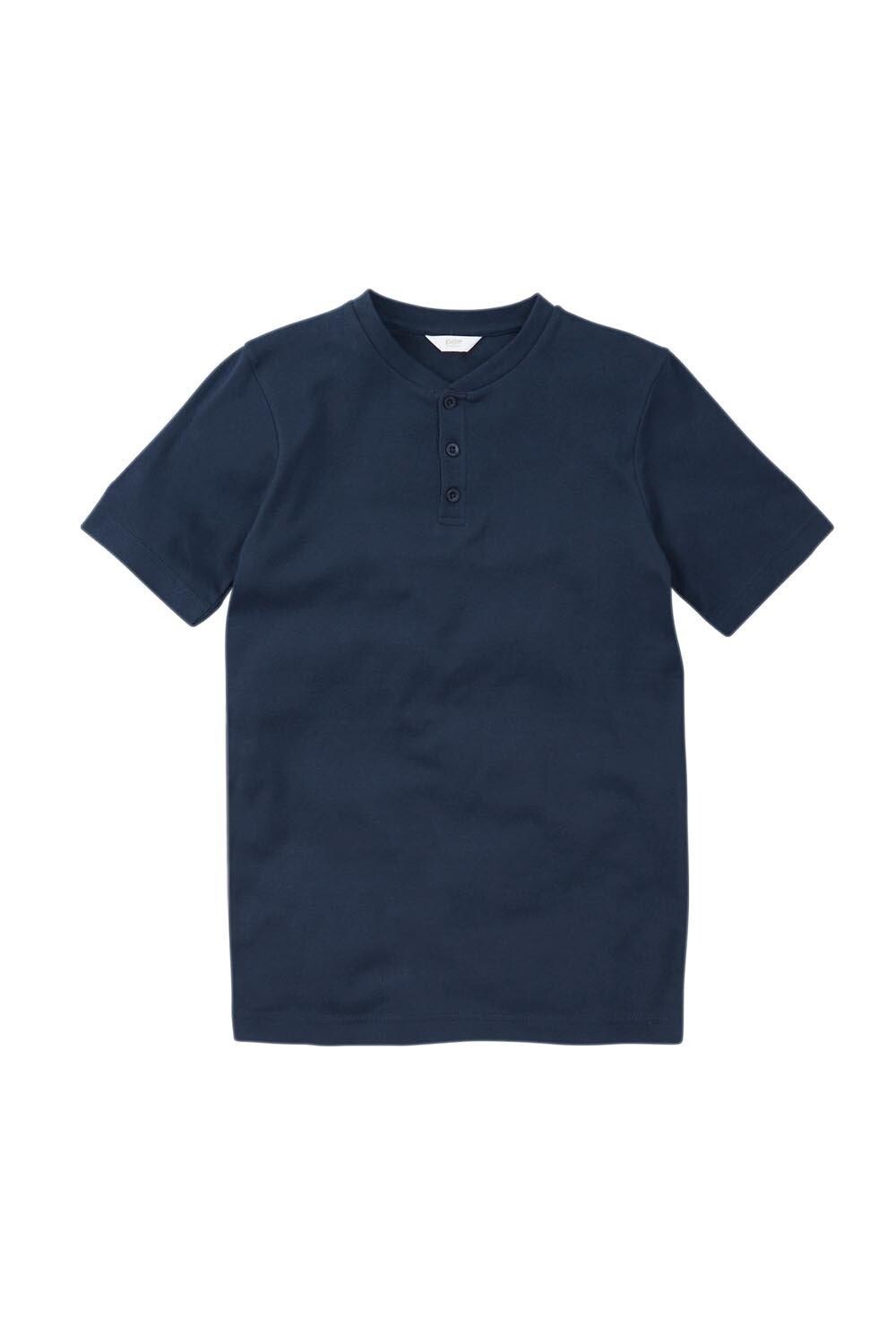 

Базовый слой Grandad с короткими рукавами Cotton Traders, синий