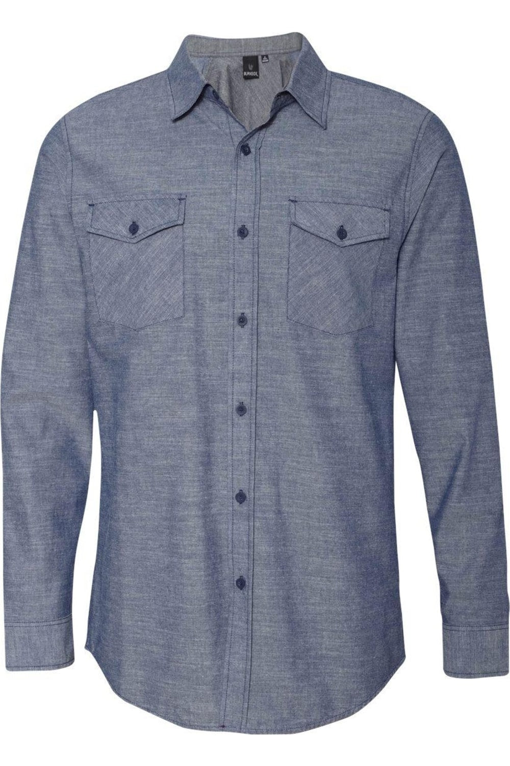 

Рубашка с длинным рукавом из шамбре Burnside, цвет light denim