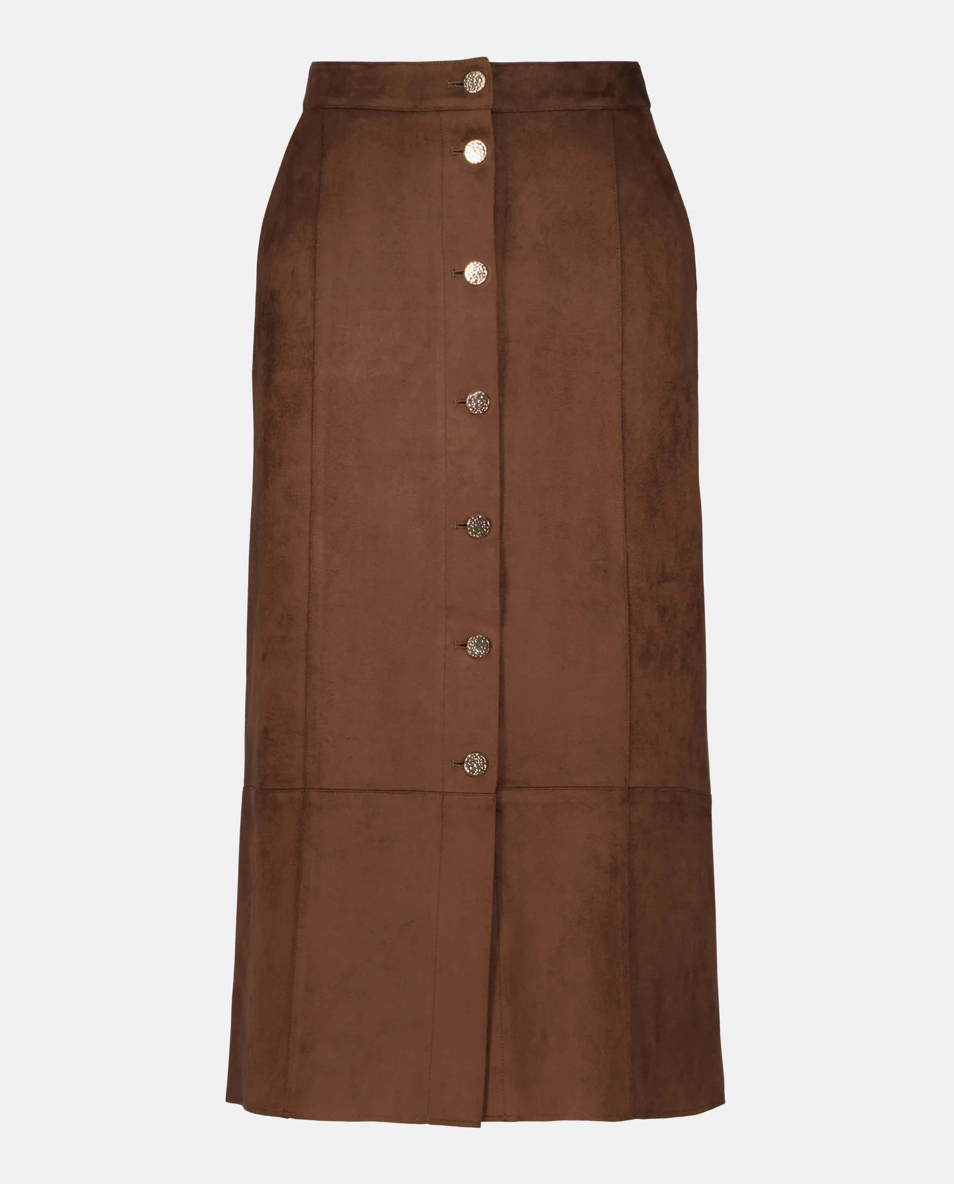 

Юбка миди с эффектом замши Easy Wear, коричневый