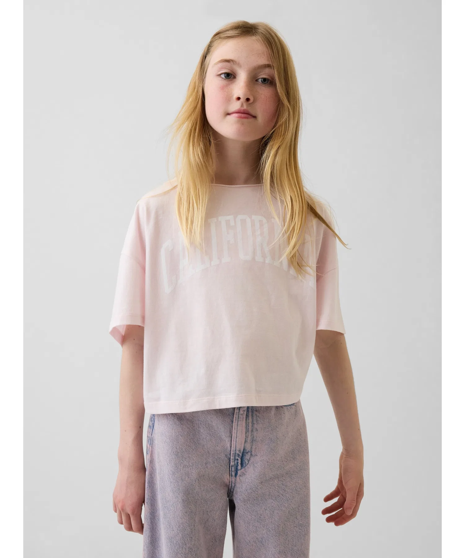 Детская футболка GAP Oversized Wide Neck T-Shirt